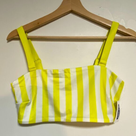 Old Navy Women's Reversible Tie-Dye Stripe Swim Crop Top Bikini Size M NWT - Picture 6 of 9